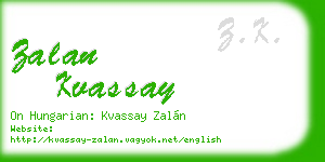 zalan kvassay business card